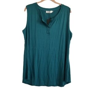 NWT Sixother Teal Sleeveless Tank Top Size XXL